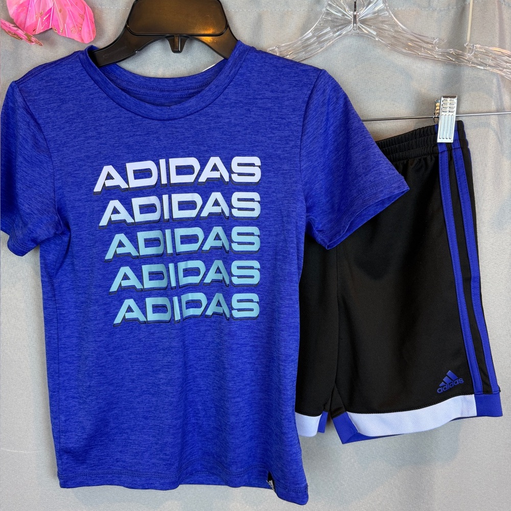 Adidas Two Piece Logo Short Set- Size 7